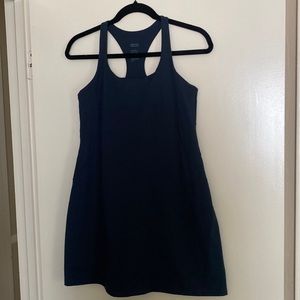 Girlfriend Collective navy workout dress